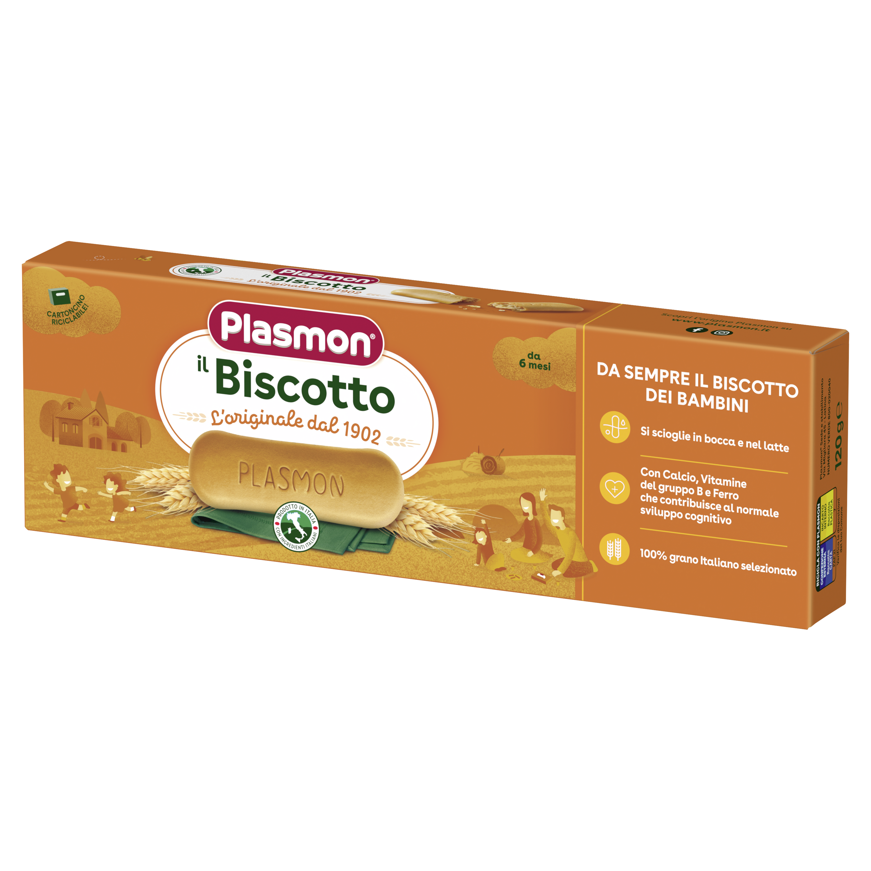 Biscuiti Mini cu cereale, 120g, Plasmon