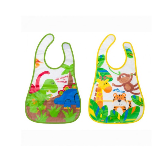 Baveta pvc, 2 buc, 25x32 cm, Animals, 442, Fillikid