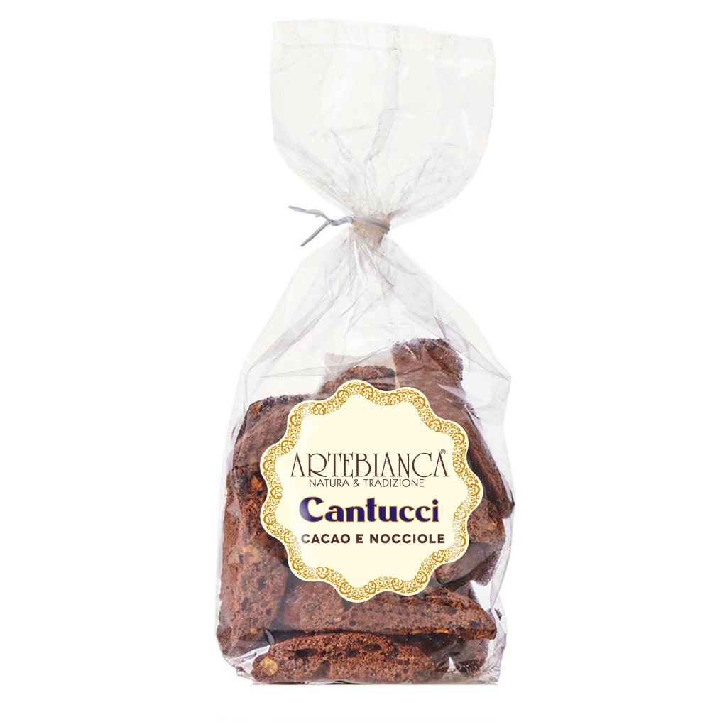 Cantucini cu cacao si alune de padure, 250g, Artebianca