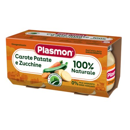 Piure Omogenizat din cartofi si dovlecei fara gluten, +6 luni, 2x80g, Plasmon