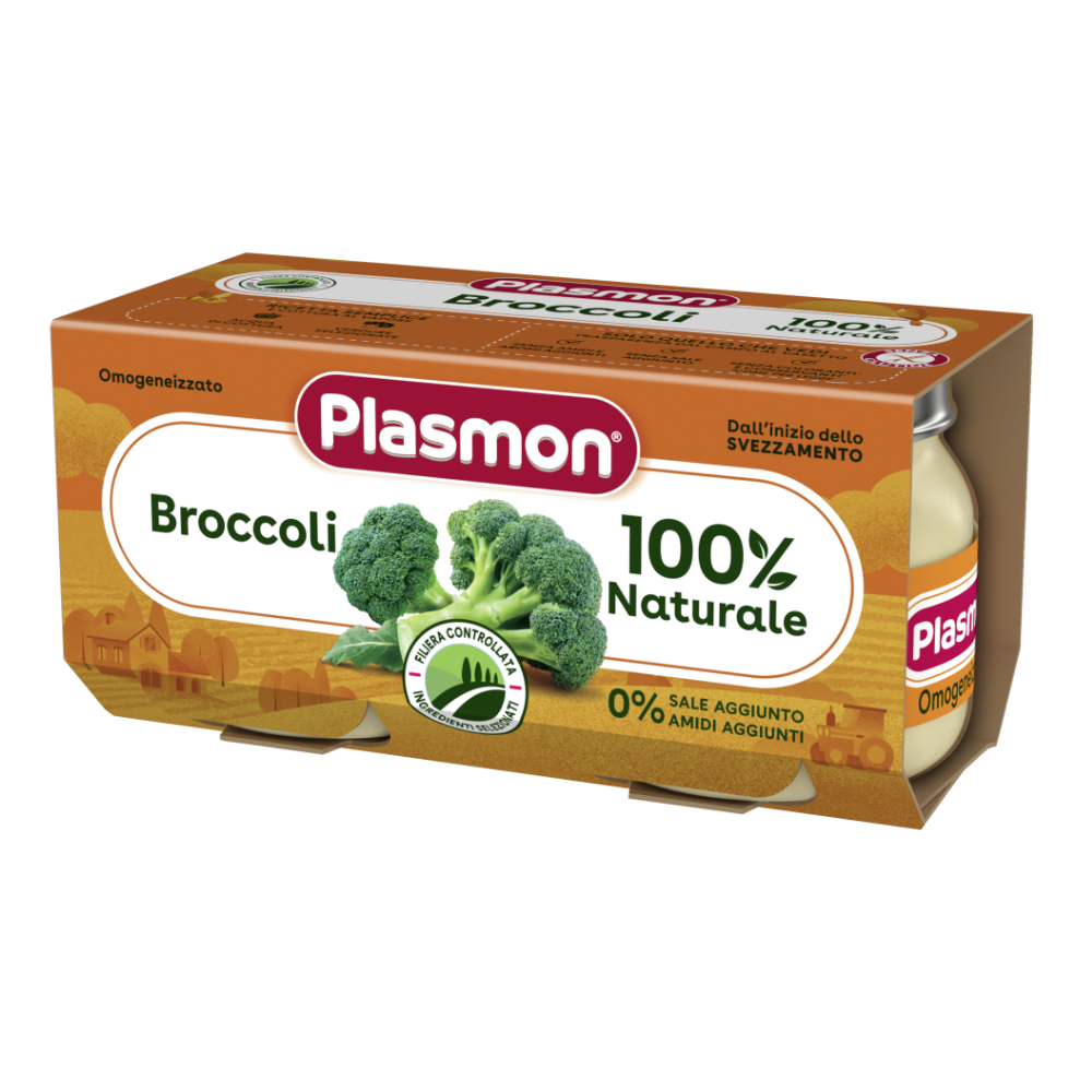 Piure din brocoli, +6 luni, 2x80g, Plasmon