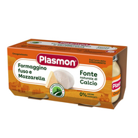 Piure omogenizat din branzica si mozzarella, 6 luni+, 2x80g, Plasmon