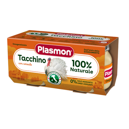 Piure omogenizat din carne de curcan,, 2x80g, Plasmon