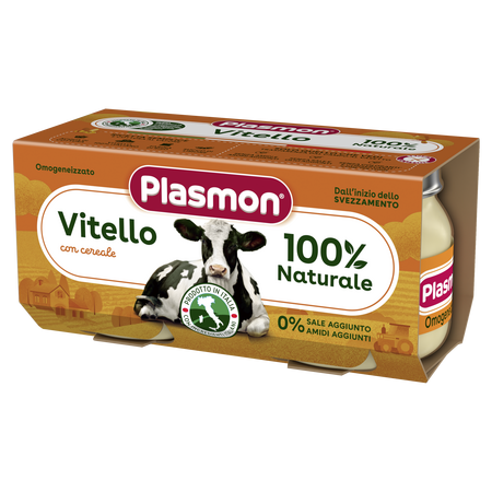 Piure omogenizat din care de vitel, 2x80g, Plasmon