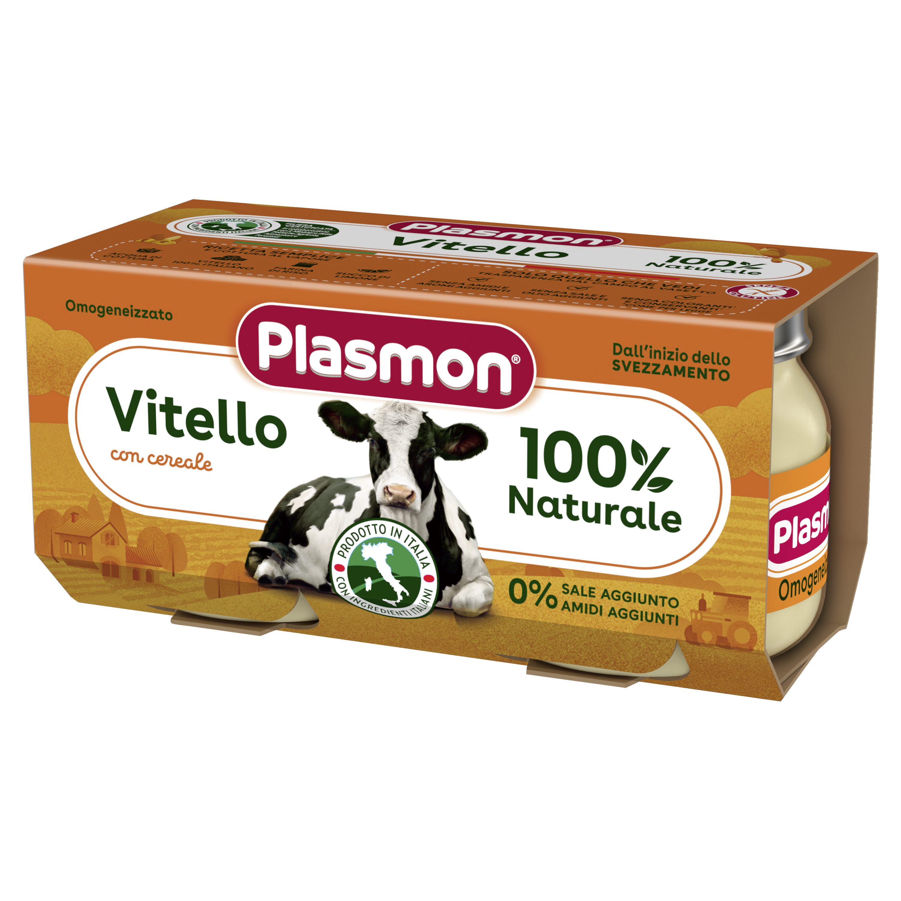 Piure omogenizat din care de vitel, 2x80g, Plasmon