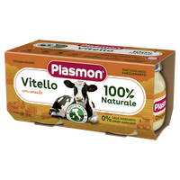 Piure omogenizat din care de vitel, 6 luni+, 2x80g, Plasmon