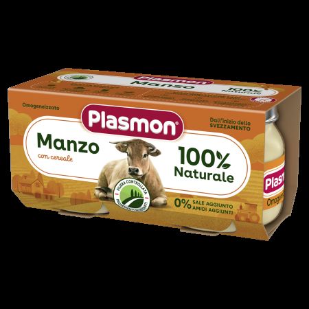 Piure omogenizat din carne de vita, 2x80g, Plasmon