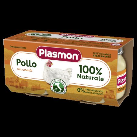 Piure omogenizat din carne de pui +4 luni, 2 bucati, 80 gr, Plasmon