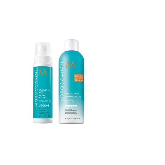 Pachet Volume Spray + Sampon uscat, 160 ml + 323 ml, Moroccanoil