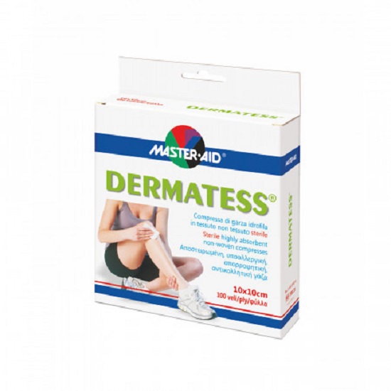 Comprese sterile Dermatess, 10x10 cm, 100 bucati, Master Aid