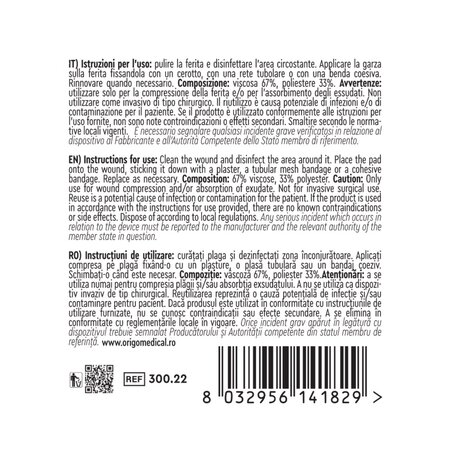Comprese sterile din material textil netesut Dermatess, 10X10 cm, 25 bucati, Master Aid 768780