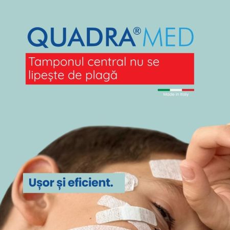 Plasturi pentru pielea sensibila Quadra Med, 5 marimi, 40 bucati, Master-Aid 718906