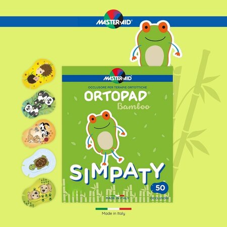 Ocluzor copii ORTOPAD, 76x54 mm, Simpaty Mediu, 50 bucati, Master Aid 725219