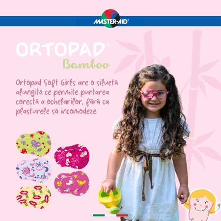 Ocluzor copii ORTOPAD SOFT Girls Junior, 67x50 mm, 20 buc, Master Aid 720347