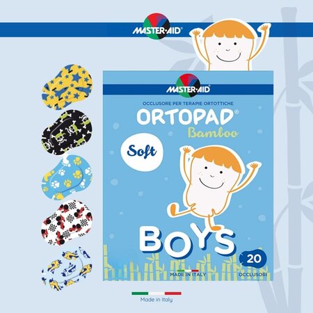 Ocluzor copii ORTOPAD SOFT, 76x54 mm, Boys Medium, 20 bucati, Master Aid 725227