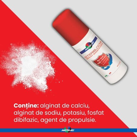 Steriblock Spray antiseptic pentru curatarea si igienizarea pielii, 50 ml, Master Aid 816138
