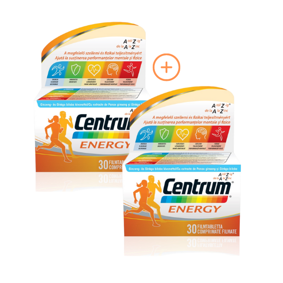 Pachet Energy de la A la Zinc, 30+30 comprimate, Centrum