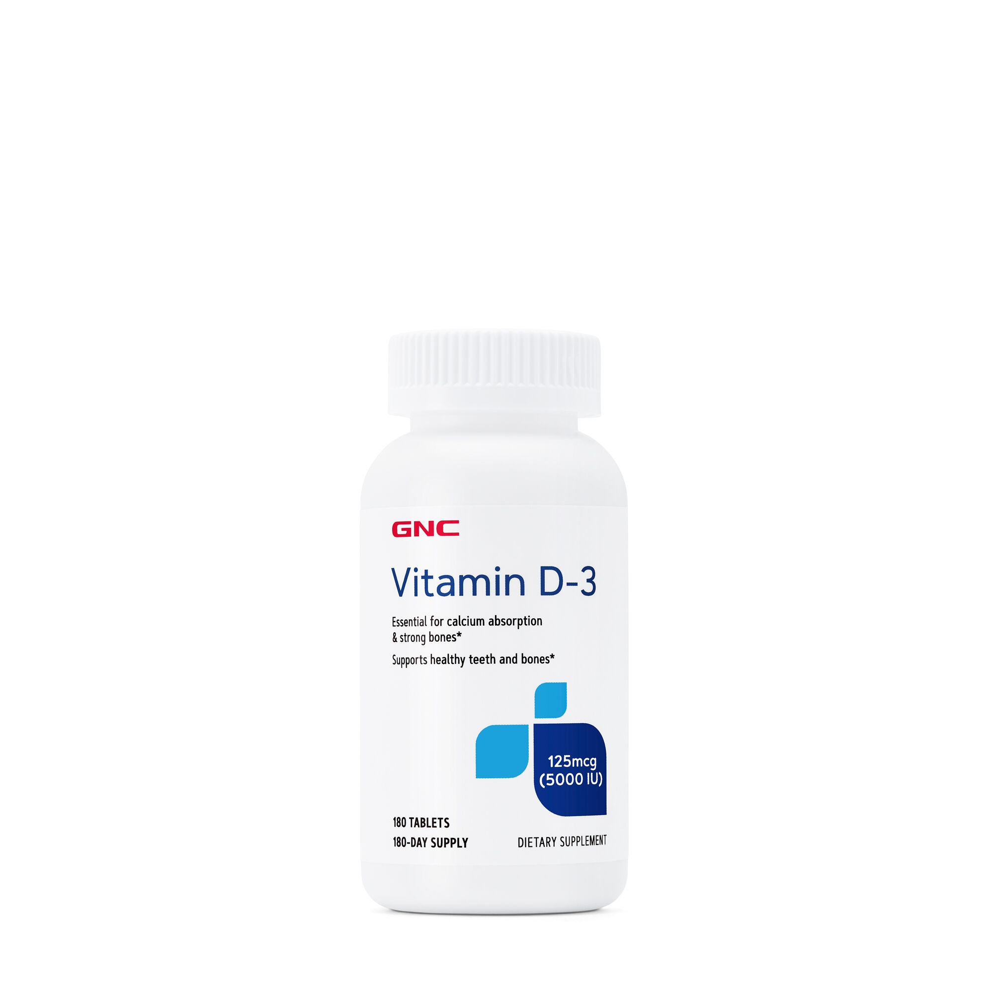 Vitamina D3, 5000 IU,125 mcg, 180 tablete, GNC