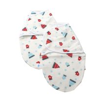 Set 2 bucati sistem de infasare muselina flausata, Caciulita, 0 - 3 luni, Baltic Bebe