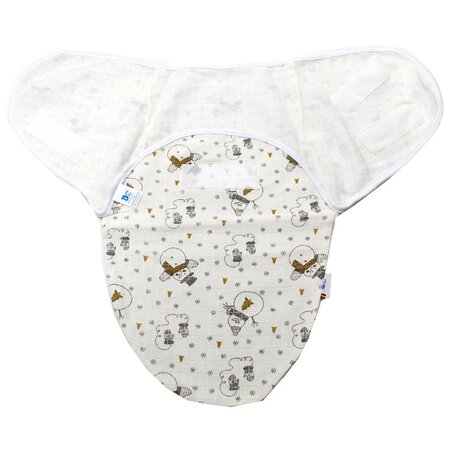 Set 2 bucati sistem de infasare muselina flausata, 3-6 luni, Baltic Bebe 630904