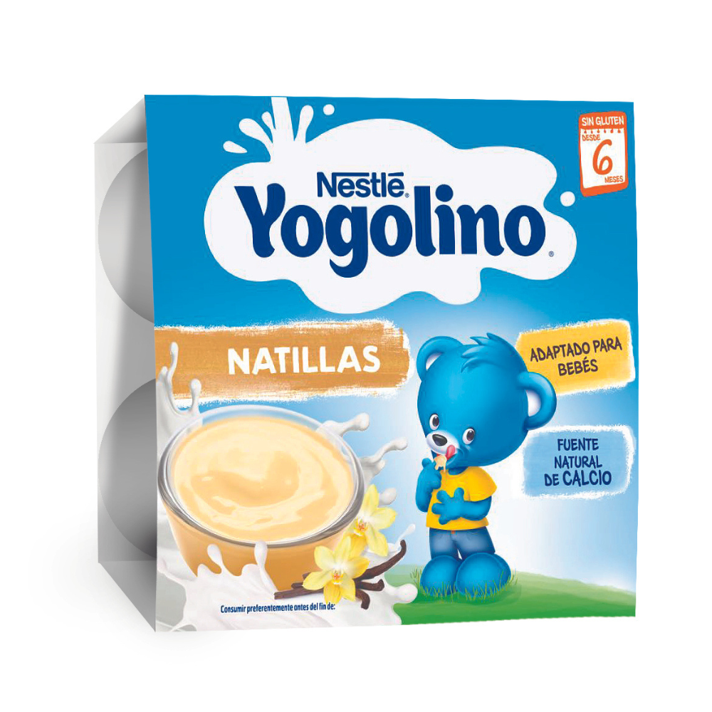 Gustare cu lapte si gust de vanilie Yogolino, +6 luni, 4x100g, Nestle