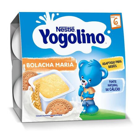 Gustare din gris cu lapte si biscuiti Yogolino, +6 luni, 4x100g