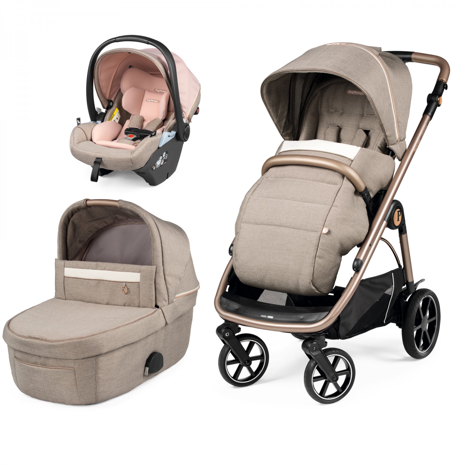 Sistem carucior 3 in 1 pentru copii Veloce Primo Viaggio Lounge, Mon Amour, Peg Perego