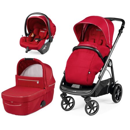 Sistem carucior 3 in 1 pentru copii Veloce Primo Viaggio Lounge, Red Shine