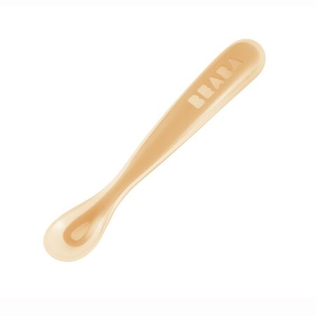 Set 4 lingurite ergonomice din silicon, Bunny, Beaba 448142
