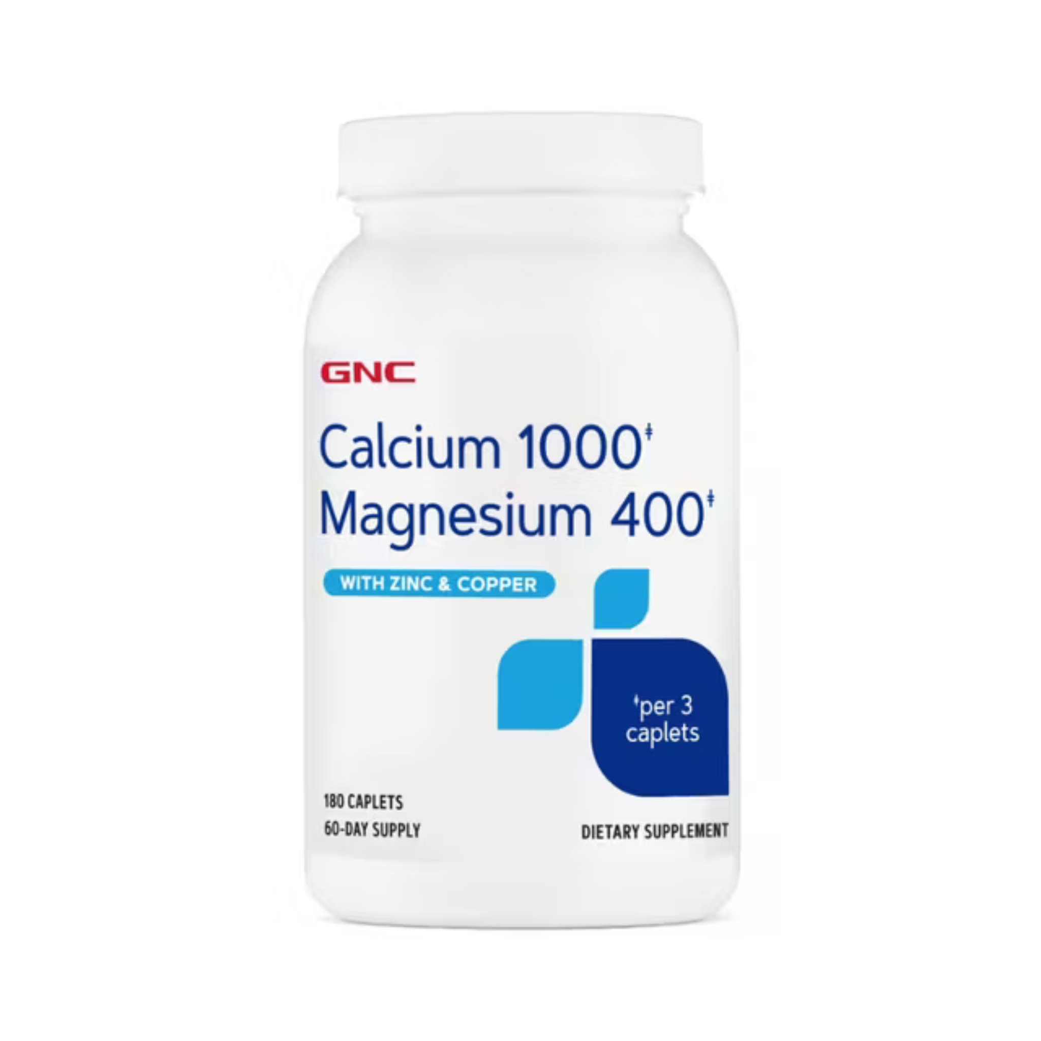 Calciu 1000 mg si Magneziu 400 mg, 180 tablete, GNC