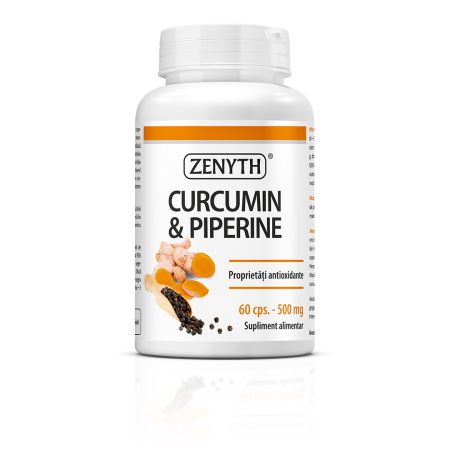 Curcumin si Piperine, 60 capsule, Zenyth