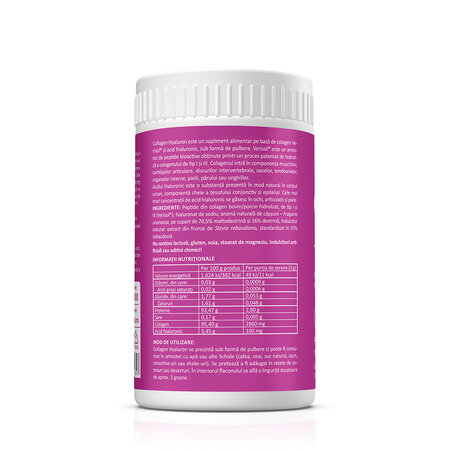 Collagen + Hyaluron cu aroma de capsuni, 150 g, Zenyth 773042