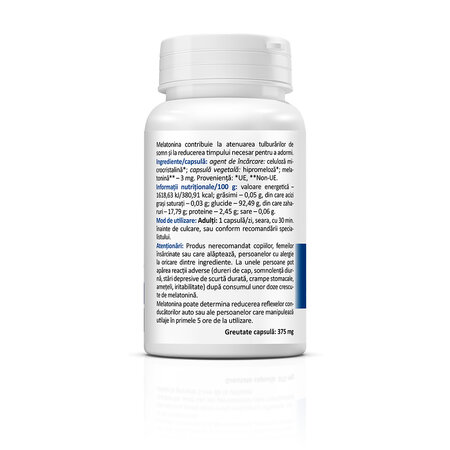 Melatonin, 3mg, 30 capsule vegetale, Zenyth 772351