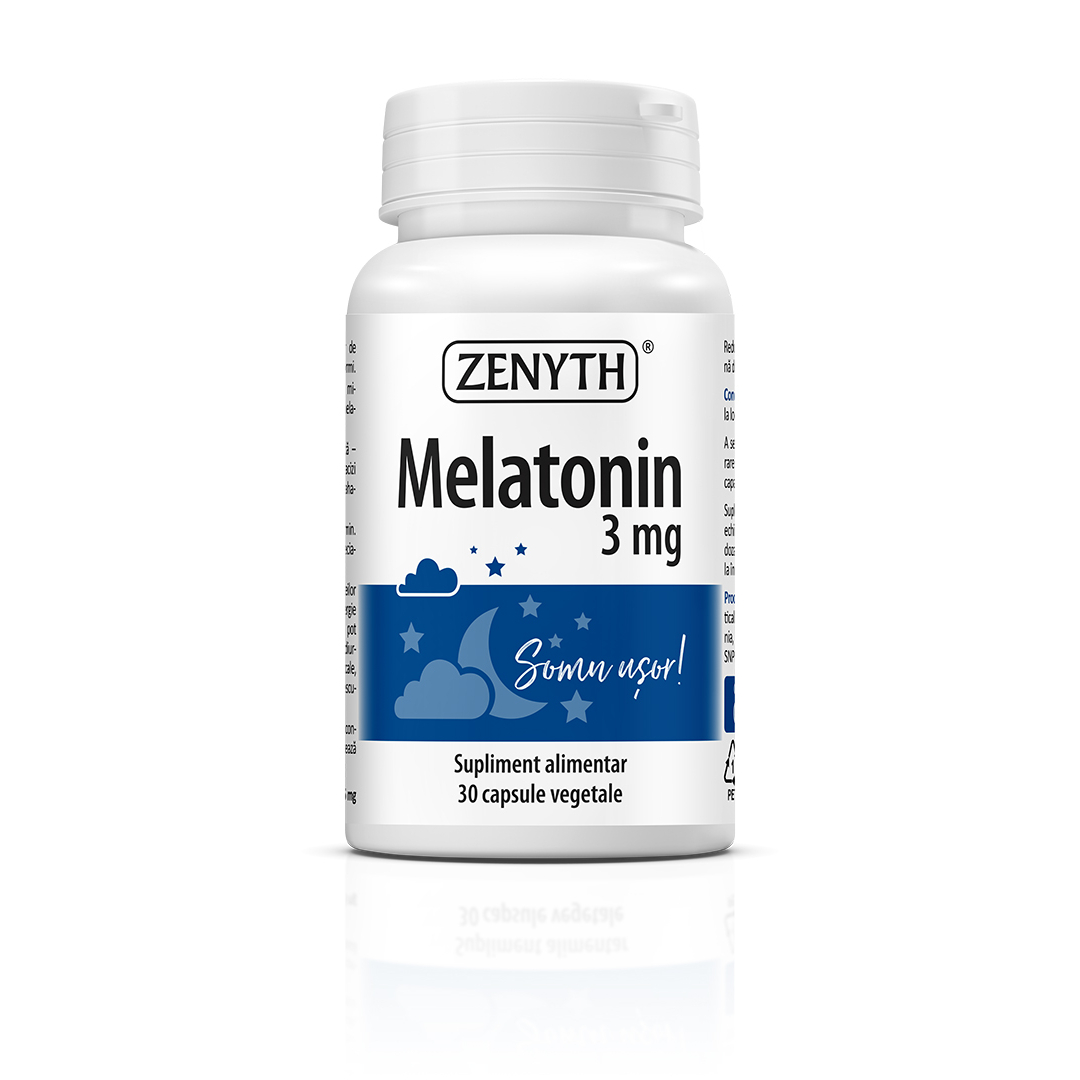 Melatonin, 3mg, 30 capsule vegetale, Zenyth