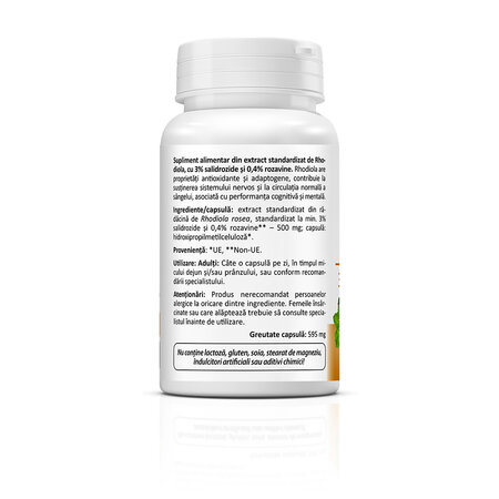 Rhodiola Salidrosides, 30 capsule vegetale, Zenyth 771910