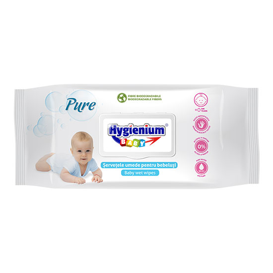 Servetele umede Pure Baby, 80buc, Hygienium Baby