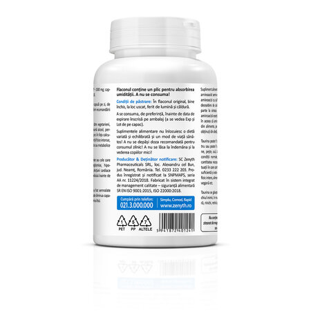 Taurine 1000 mg, 60 capsule, Zenyth 771822