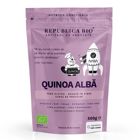 Quinoa alba Bio fara gluten, 500 g, Republica Bio