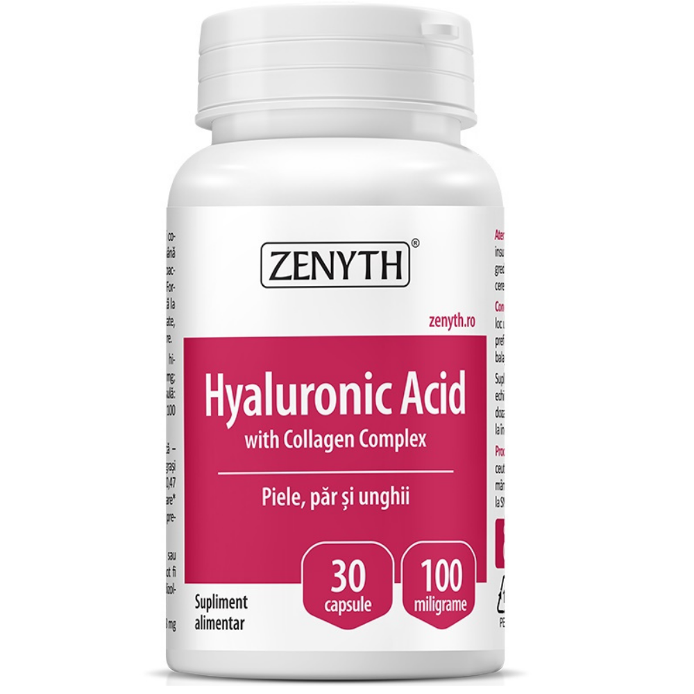 Hyaluronic Acid cu Collagen Complex, 30 capsule, Zenyth