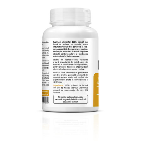 Lecitina din floarea soarelui, 120 g, Zenyth 771878