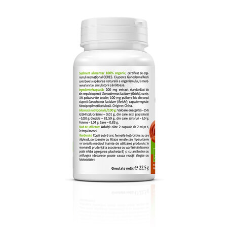Ganoderma Reishi Bio, 60 capsule, Zenyth 772717