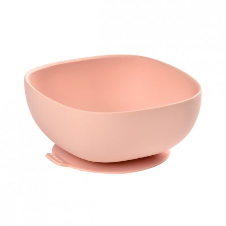 Bol din silicon cu ventuza, Roz, Beaba 448163