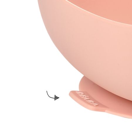 Bol din silicon cu ventuza, Roz, Beaba 448165