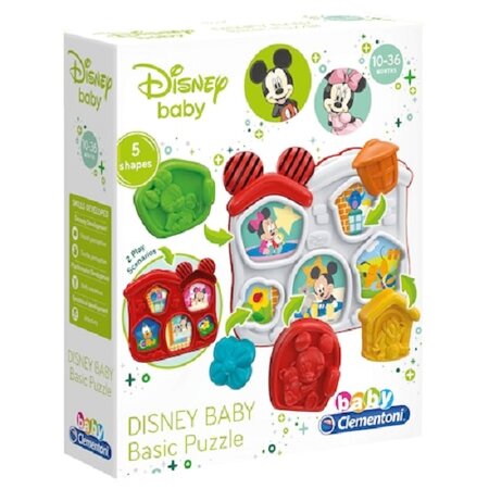 Jucarie interactiva Puzzle Disney 5 piese, +10 luni, Baby Clementoni 477028