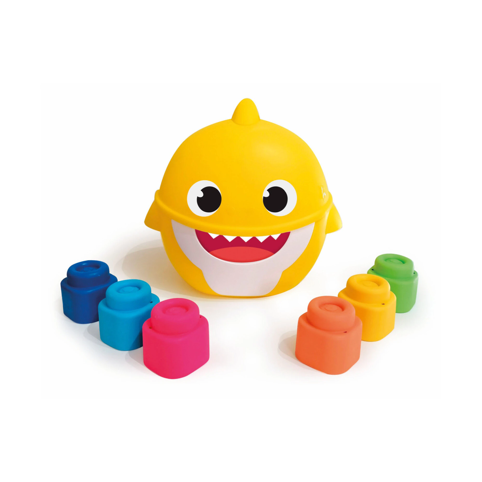 Set 6 cuburi Soft Clemmy Baby Shark, +0 luni, Clementoni