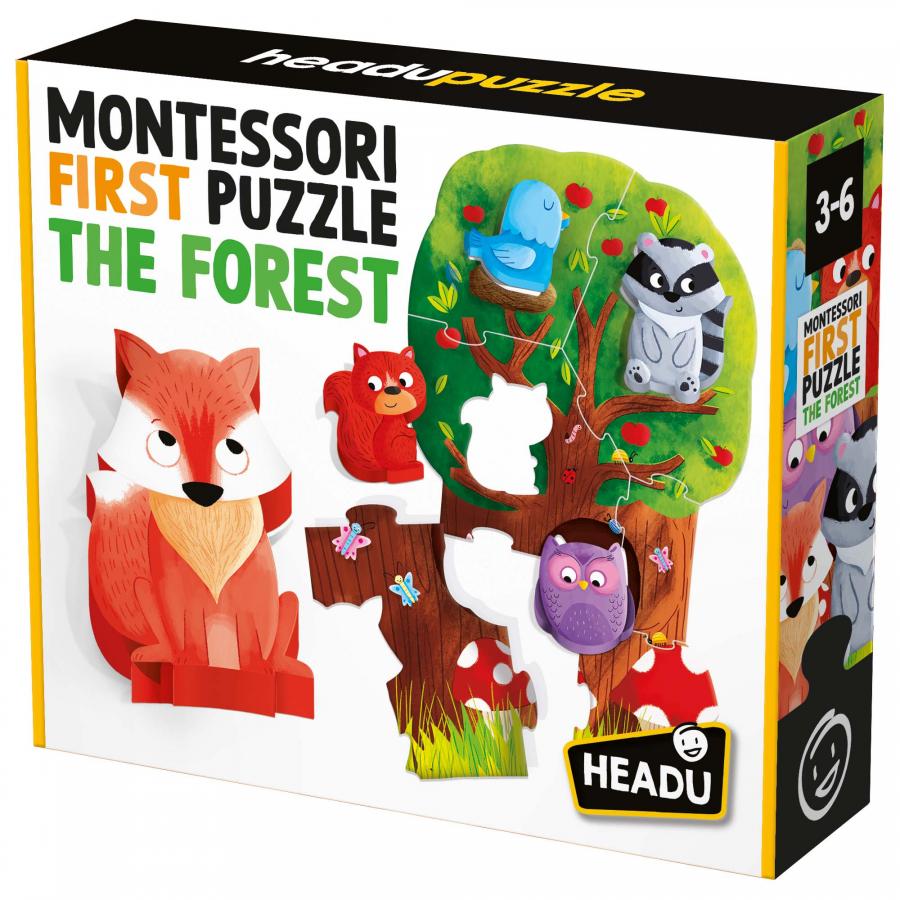 Montessori Primul meu puzzle Padurea, +3 ani, Headu