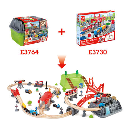 Set constructie cale ferata, +3 ani, Hape 482806