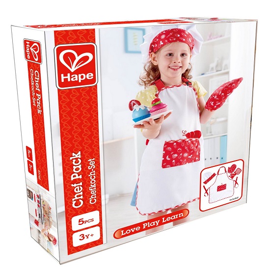 Set imbracaminte de bucatar pentru copii micul chef, +3 ani, Hape