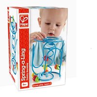 Jucarie din lemn labirint cu cercuri, +6 luni, Hape