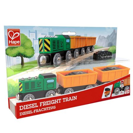 Tren de marfa Diesel, +3 ani, Hape 477344